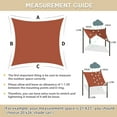 thumbnail image 4 of Jane Stone 7'X13' Rectangular 185 GSM HDPE Curved Edge Sun Sail,95% UV Block Breathable Canopy for Patio Garden Backyard,Rust Red, 4 of 6