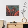 thumbnail image 6 of Kdxio Colorful Reptile And Leaves Pattern Canvas Wall Art for Living Room Wall Decor for Bedroom Bathroom Modern Framed Canvas Art Prints Ready to Hang,Horizontal, 6 of 6