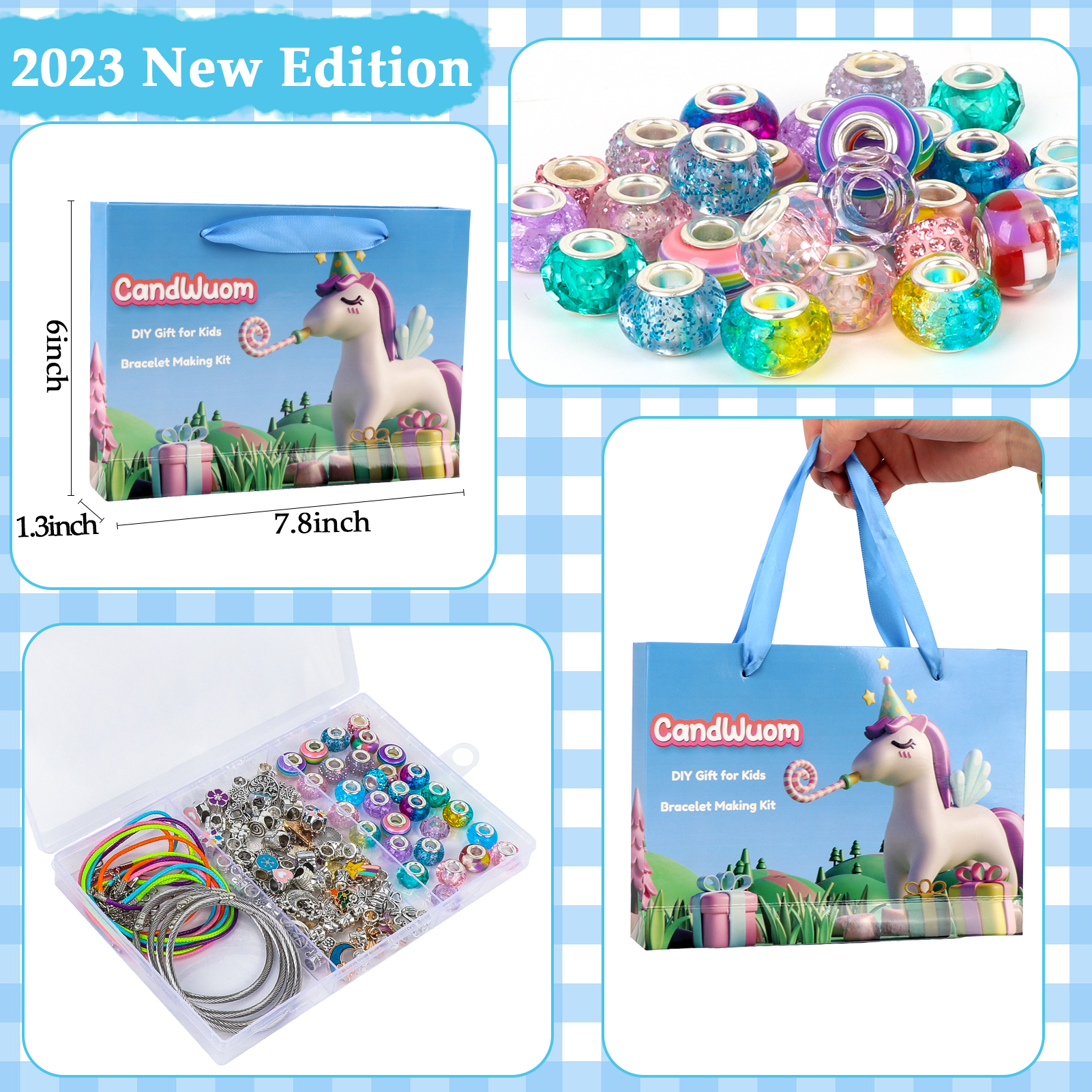CandWuom Unicorn Charm Bracelet and Jewelry Making Kit photo 3
