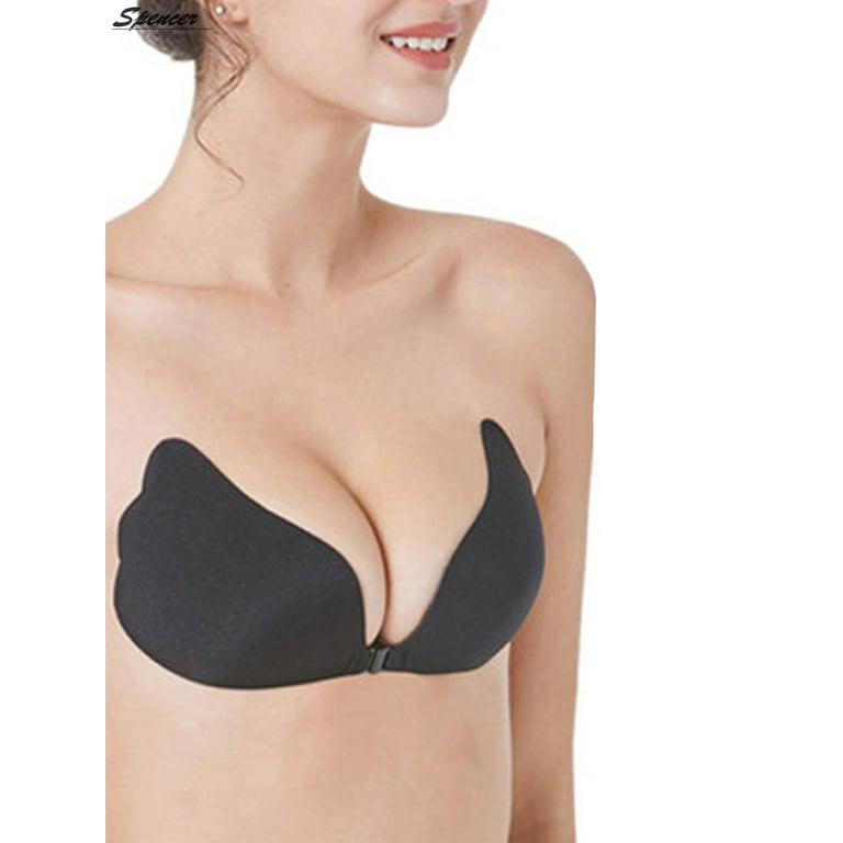 queensecret Adhesive Bra - Push up Strapless Silicone Sticky Bra for  Backless Dress