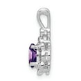 thumbnail image 2 of FB Jewels Sterling Silver Rhodium-plated Amethyst & Diam. Pendant, 2 of 4