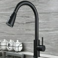 thumbnail image 1 of DEBGFS Robinet de Cuisine Robinet de Cuisine en Acier Inoxydable avec Pulvérisateur Rétractable Nickel Brossé Robinet d'Évier Poignée à Trou Unique Arroseur Rabattable Robinet 360° Durable en Acier Inoxydable Évier de Cuisine, Noir, 1 of 8