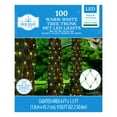 100Count Warm White LED Christmas Tree Trunk Net Lights, 6 ft, by