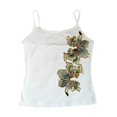 thumbnail image 4 of Tank Tops for Women Black Spaghetti Strap Silver Sequin Club Camisoles, 4 of 4