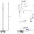 thumbnail image 2 of ALFI brand AB2534-PC Polished Chrome Single Lever Floor Mounted Tub Filler Mixer w Hand Held Shower Head, 2 of 12