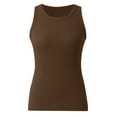 thumbnail image 6 of Tank Top For Women Women Tank Top Sleeveless Basic Cami Top Shirt Slim Knit Ribbed Racerback Blouse, 6 of 9