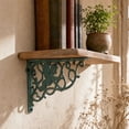 thumbnail image 3 of Vintage Iron Shelf Brackets, Heavy Duty Scroll Corbel Wall Supports for Floating Shelves, Decorative Metal Brackets for Mantel, Window Ledge, Home and Garden, 3 of 5