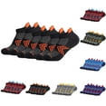 thumbnail image 4 of WREESH Men's 6 Pairs Ankle Athletic Socks, Sweat-Absorbing Breathable Outdoor Sports Socks Orange, 4 of 4