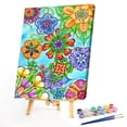 thumbnail image 2 of Kit de pintura al óleo de flores coloridas por números, cuadro de arte de pared para decoración del hogar DIY Tmvgtek decoración de arte en el hogar, 2 of 9
