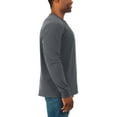 thumbnail image 4 of Fruit of the Loom Men's Lightweight Cotton Tees (Short & Long, Long Sleeve-2 Pack-Charcoal, 3X-Large, 4 of 6