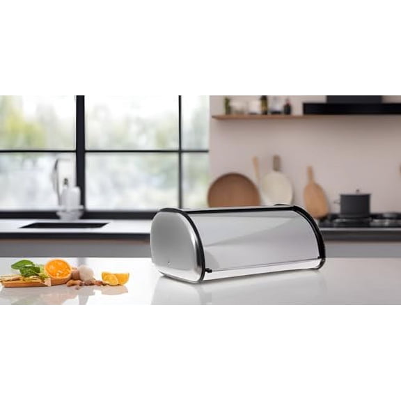 HOME IT Stainless Steel Bread Box for kitchen, bread bin, bread storage Bread holder 16.5x10x8