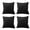 Black, variant on Cterwk 4 Pack Throw Pillow Covers Decorative Square Solid Thick Super Soft Velvet Cushion Case for Sofa Couch Living Room Office, 16 x 16inch