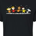 thumbnail image 3 of Peanuts - Group Skate - Juniors Cropped Cotton Blend T-Shirt, 3 of 6