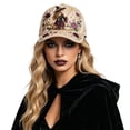 thumbnail image 2 of FUZHIQ 3D Halloween Embroidered Baseball Cap for Women Men Adjustable Soft Breathable Hats Elegant Trendy Headwear for Shopping Travel Daily Vacation, 2 of 5