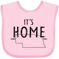 thumbnail image 3 of Inktastic It's Home- State of Nebraska Outline Distressed Text Boys or Girls Baby Bib, 3 of 4
