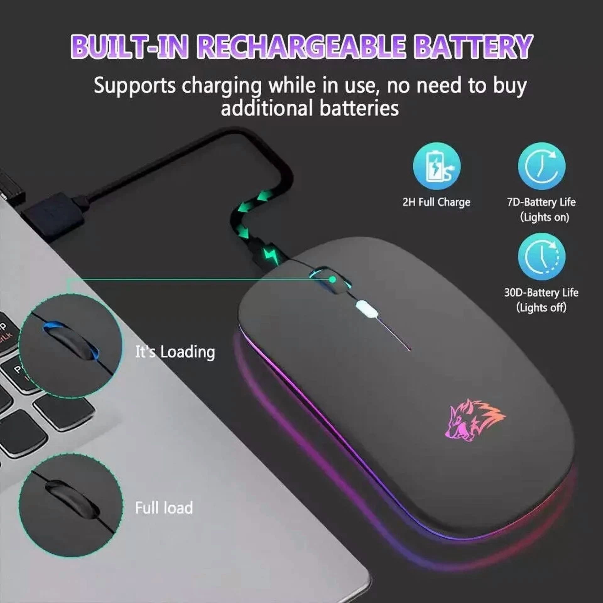 BUTTERFLY- Wireless Mouse Bluetooth And 2.4Ghz Dual Modes Rechargeable Rgb Ergonomic Silent