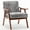 Dark Gray, variant on PORKISS Accent Chair, Mid-Century Modern Tech Cloth Arm Chair with Wood Frame, Upholstered Armchair Comfort Reading Chair Lounge Chair for Living Room Bedroom Sunroom, Dark Gray