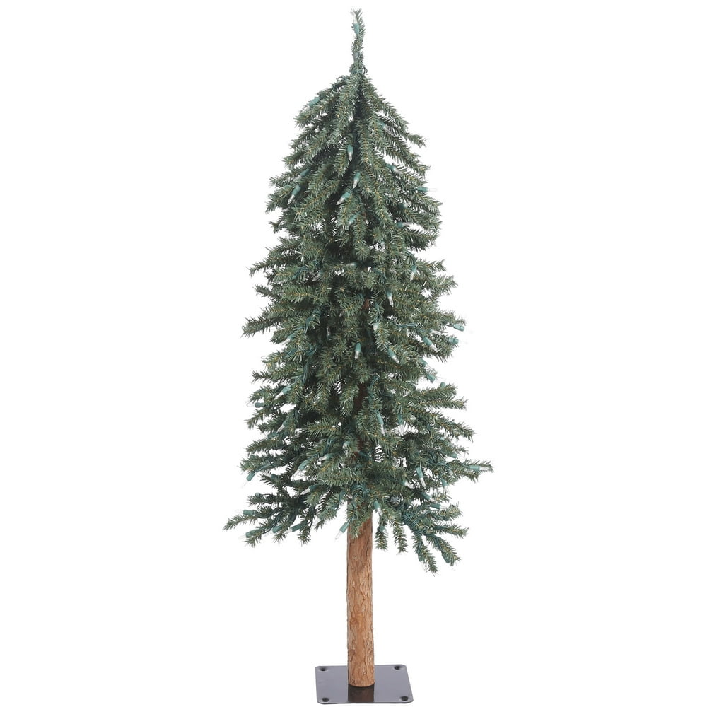Vickerman Artificial Christmas Tree 4',5',6' Natural Bark Alpine Tree