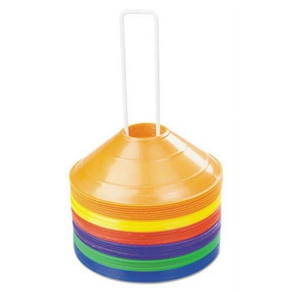Champion Sport SCXSET Saucer Field Cones- Set of 8 Assorted Color Cones