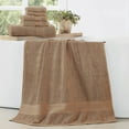 thumbnail image 3 of Everyday Home by Trident 6 Pc Bath Towel Set, 100% Cotton, Plush, Absorbent, Soft Comfort Bathroom Towels, Acorn, 3 of 11