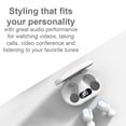 thumbnail image 5 of Acuvar Fully Wireless Bluetooth 5.0 Rechargeable iPX4 Water & Sweat Proof Earbud Headphones w Microphone, Touch Controls, Smart LCD Charging Case, 3D Stereo Bass and Noise Cancelling (White), 5 of 7