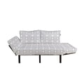 thumbnail image 2 of Abstract Futon Couch, Optical Futuristic Pattern Design with Modern and Geometric Elements, Daybed with Metal Frame Upholstered Sofa for Living Dorm, Loveseat, Grey Beige and White, by Ambesonne, 2 of 4
