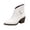 White, variant on EKVAHL Women's Pointed Toe Ankle Boots, Chunky Mid Heel Zip Booties, Short Boots for Office Fall Occasions Black