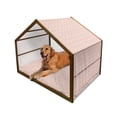 thumbnail image 1 of Cherry Blossom Pet House, Blossoming Sakura Cherry Trees Japanese Nature Inspirations Romantic, Outdoor & Indoor Portable Dog Kennel with Pillow and Cover, 5 Sizes, Peach Pink Yellow, by Ambesonne, 1 of 4