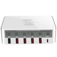 thumbnail image 1 of Methold 818F 6 en 1 rápido Multi-puertos inalámbrico USB C Tipo C Carga rápida QC3.0 Estación de carga de teléfono para Teléfono y Comunicación, 1 of 6