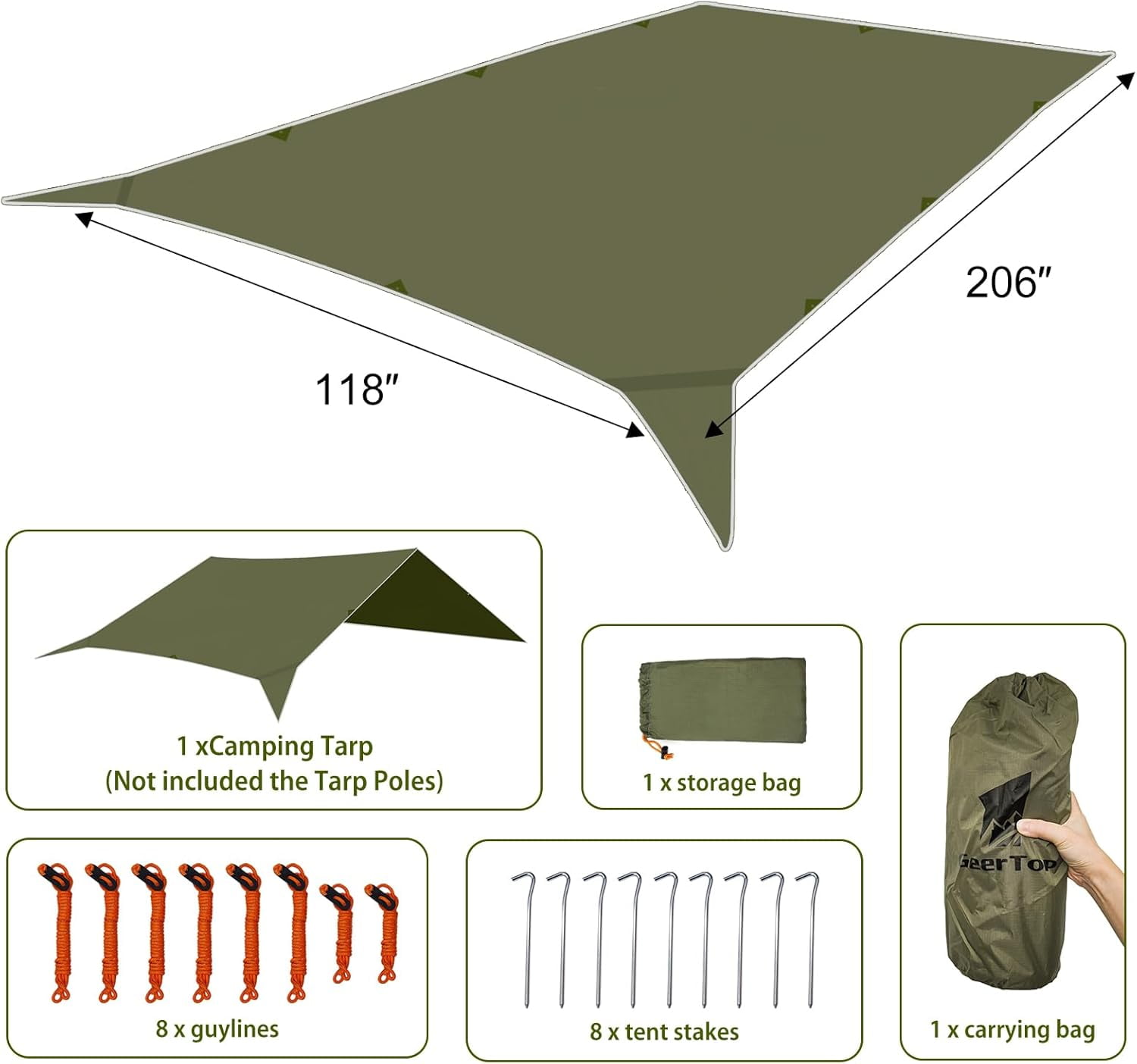 Slumberjack SJK Roadhouse Tarp, Hunting Camping & Overland Shelter