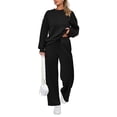thumbnail image 1 of Conjunto Deportivo PRETTYGARDEN 2 Piezas Negro Pantalón Ancho XL, 1 of 9