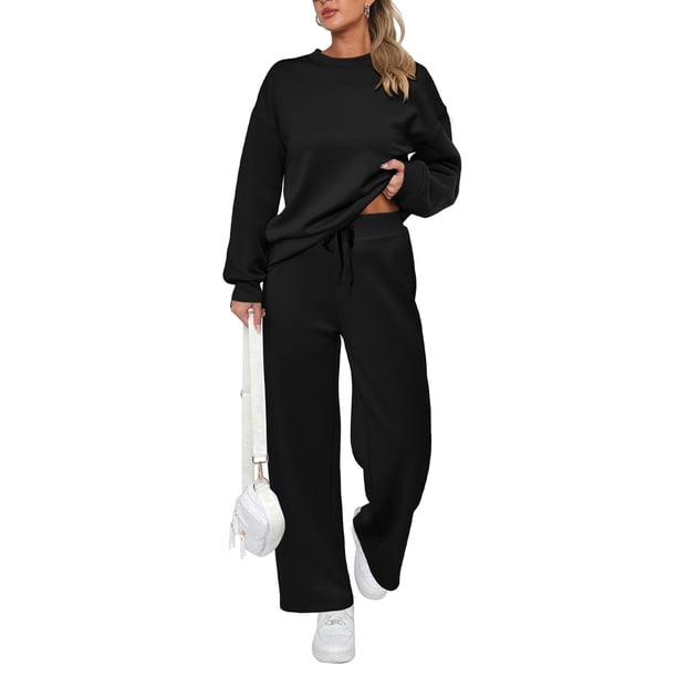 Conjunto Deportivo PRETTYGARDEN 2 Piezas Negro Pantalón Ancho XL