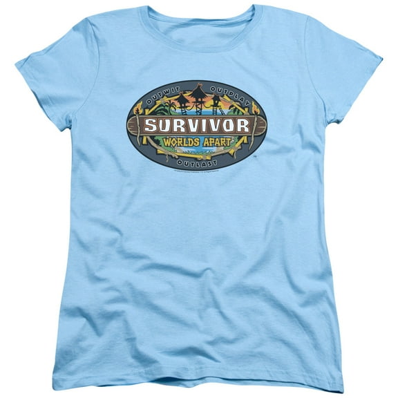 Survivor Worlds Apart Logo Women's T-Shirt Light Blue