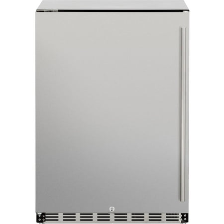 Summerset 24-Inch 5.3 Cu. Ft. Deluxe Left Hinge Outdoor Rated Compact Refrigerator - SSRFR-24DR