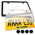 thumbnail image 3 of License Plate Protector -Black Aluminum License Plate Frame and Flat License Plate Cover, Protects Front and Rear License Plate with Screw Caps, 3 of 7