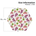 thumbnail image 2 of Leather Coasters with Heat-resistant for Drinks, Cute Grape Watermelon -标题2 Hexagon, 2 of 5