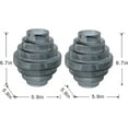 thumbnail image 5 of A&B Home Ribbed Geometric Glass Vase - Set of 2 - Smoke Luster, 5 of 5