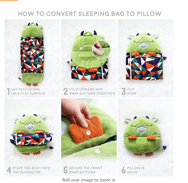 Childrens Sleeping Bag Foldable Soft Plush Toy Pillow Kids Animal Sleeping Bag for boys and girls Lazy Sleeping Bag 