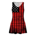 thumbnail image 4 of ZHUGeLI 4th of July Outfits for Women, Women's Casual With Pockets Summer Floral Print Dress V-Neck Mini Dresses, American Flag Patriotic Outfits Up to 50% off Clearance, 4 of 7