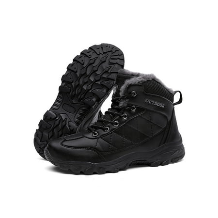 

Zodanni Mens Casual Hiking Boot Work Breathable Round Toe Comfort Lace Up Ankle Booties Black 6