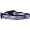 thumbnail image 2 of Purple Houndstooth Nylon Dog Collar Medium, 2 of 2