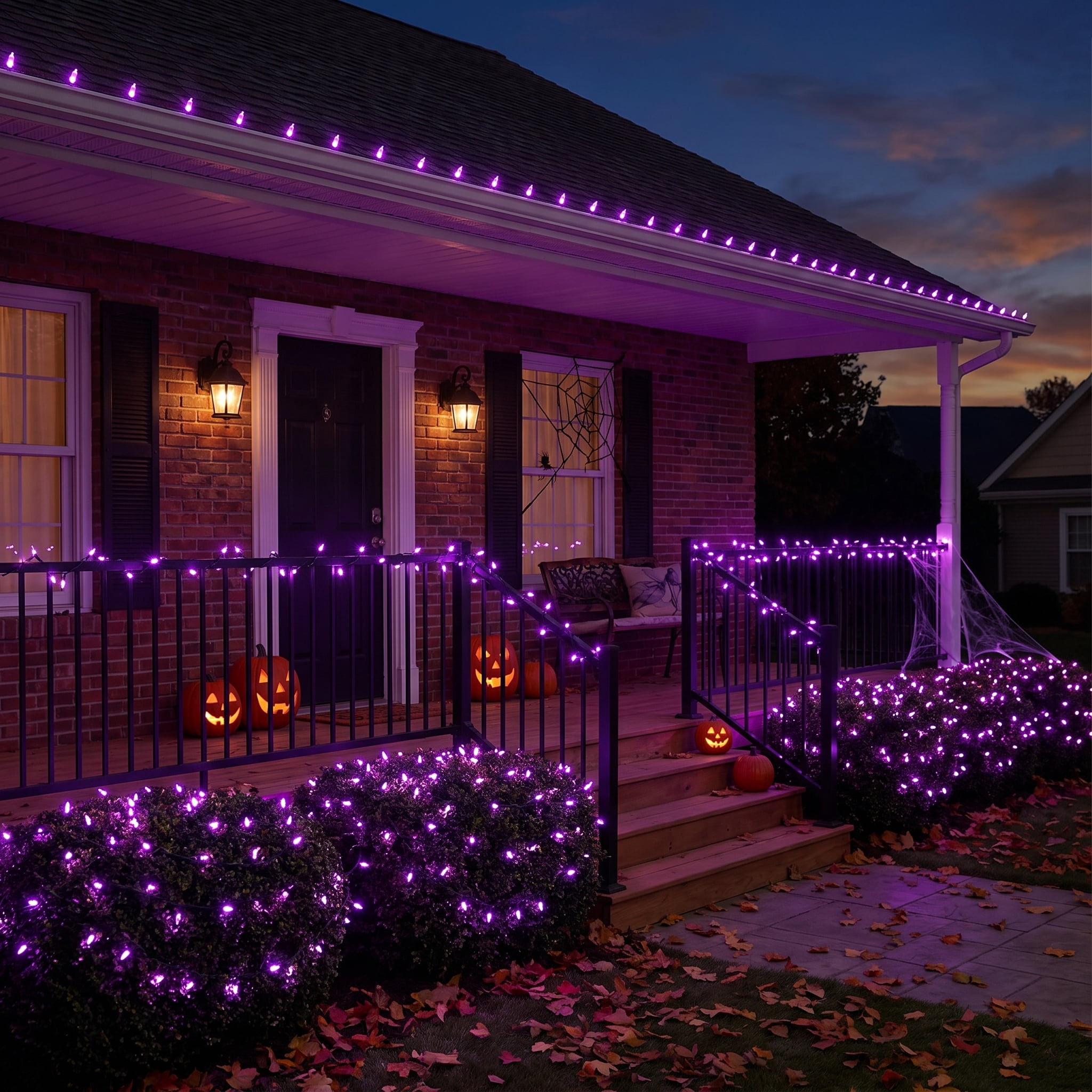 Indoor/Outdoor 50-Count LED Mini String Lights, Purple, 9.5', Halloween by Way To Celebrate