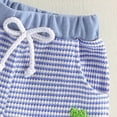 thumbnail image 2 of Kaprioy Baby Boy Easter Outfits Toddler Boys Short Sleeve Rabbit Bunny Embroidery Shirts Tee Shirt Tops with Elastic Waist Shorts Set Summer Outfit for Holiday Party 6M 12M 18M 2T 3T 4T Boys, 2 of 8