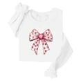 thumbnail image 4 of NTACZA Valentine's Day Ladies Tops Cute Long Sleeve White Sweatshirt Bow Print Plus Size Funny Womens Shirt 2X, 4 of 4