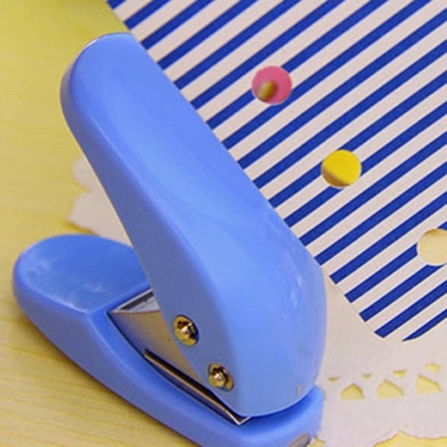 Perforadora de papel para tarjetas DIY, mini perforadora de papel para manualidades, patrón circular, para álbumes de recortes, perforadora de papel para oficina, perforadora manual