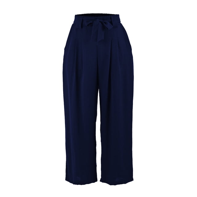 Pantalón George para Dama, Culotte Bolsas Laterales Marino T CH