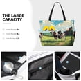 thumbnail image 3 of Fotbe Prairie Pasture Cow Bolsa de Viaje para Playa - Resistente al Agua, Bolsa Tote de Gran Capacidad y Ligera con 7 Bolsillos para Mujeres y Hombres, 3 of 7