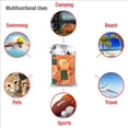 thumbnail image 6 of Daiia Ramen Noodle Soup Pattern Quick Dry Towel, Super Absorbent Travel Towel with Hanging Loop & Carabiner, Lightweight Compact Fast-Drying Microfiber Towel-31.5"x63", 6 of 8