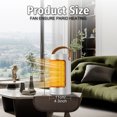 thumbnail image 2 of 1500W Mini Space Heater & Cooling Fan,Desk, Office, Bedroom, Garage, and Indoor Use, Energy-Saving, Smart, Small Space Heater, White, 2 of 8