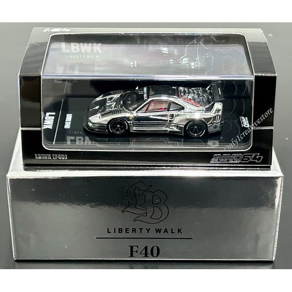 INNO64 LBWK Ferrari F40 Chrome Silver 1:64
